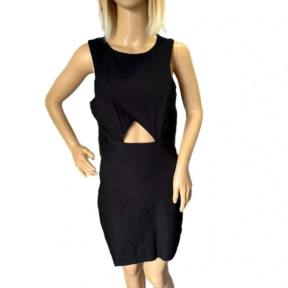 TRIXXI Womens 4/6 Black Sleeveless Pencil Cocktail Sheath Dress Juniors 7 - Picture 1 of 9